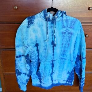 Blue Tie-Dye Hoodie